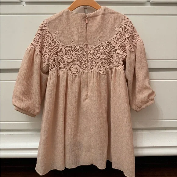 Chloe couture dress with guipure embroidery